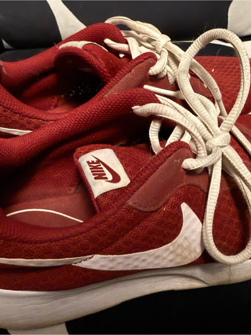 Nike Women's Red and White Running Sneakers